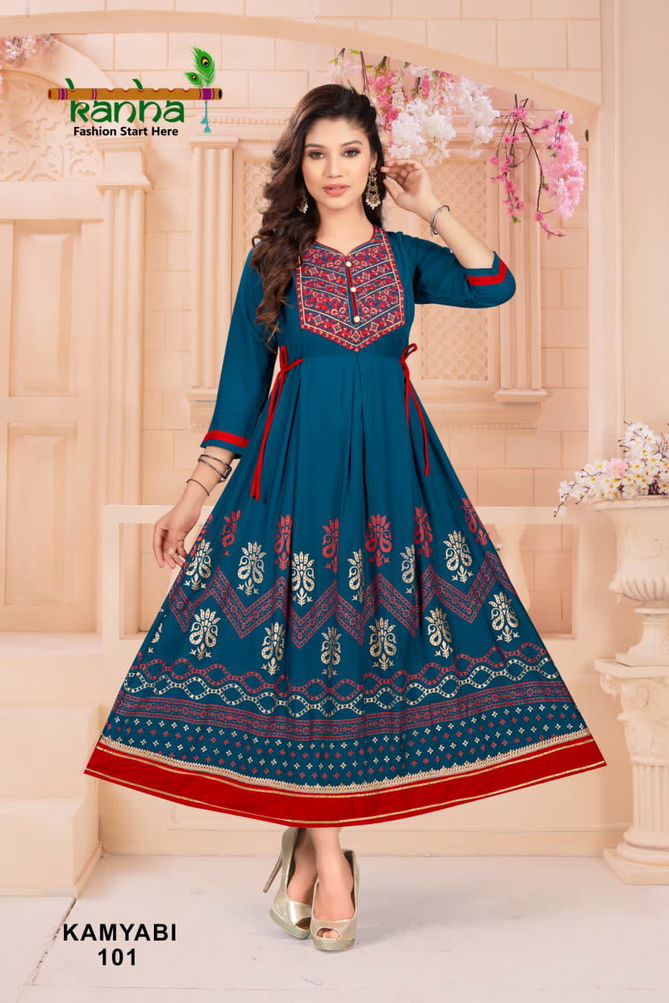 Kanha Kamyabi Designer Fancy Wear Wholesale Anarkali Kurtis
